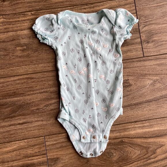 Onesies (3) in light blue || size 12 months - Picture 4 of 8